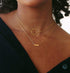 Dainty Gold Bar Necklace 14K Gold Plated Tiny Bar Pendant Necklaces Small Coin Choker Necklace for Women...
