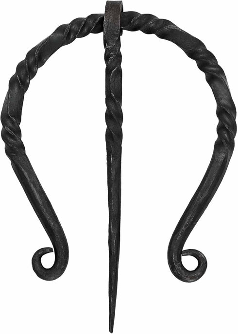 Hand Forged Pennanular Viking Brooch "The Ranger’s" Cloak Pin Medieval Functional Handmade Curled Ends Cloak Pin Cosplay Costume Dress Up Historic...