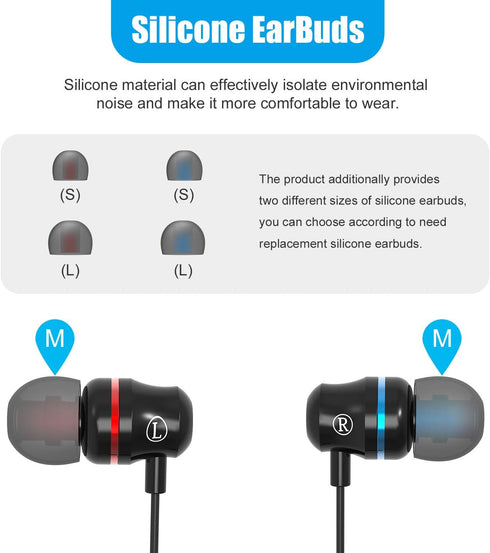 AMVR Noise Isolating Earbuds Earphones Custom Made for Meta Quest 2 VR Headset, with 3D 360 Degree Sound in-Ear Headphones and Earphone Silicone H...
