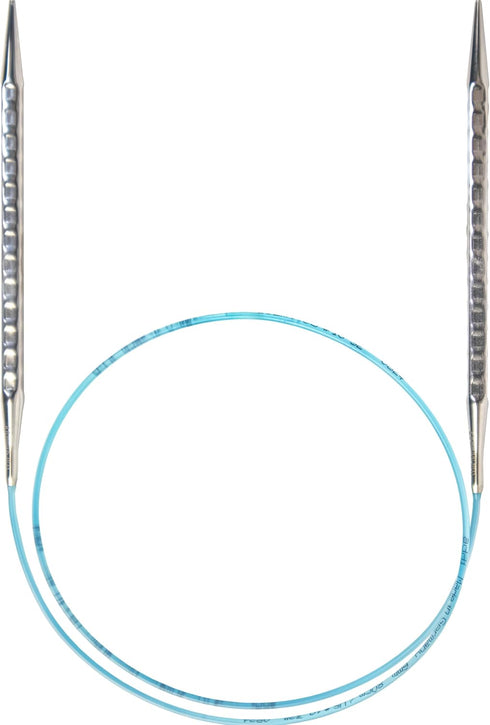 skacel by addi Circular Knitting Needles, 16 Inch (40 cm) Rocket 2 (Squared) Plated Brass Knitting Needle Pair with Nylon Cord, 2.5 mm (US Size 1)...