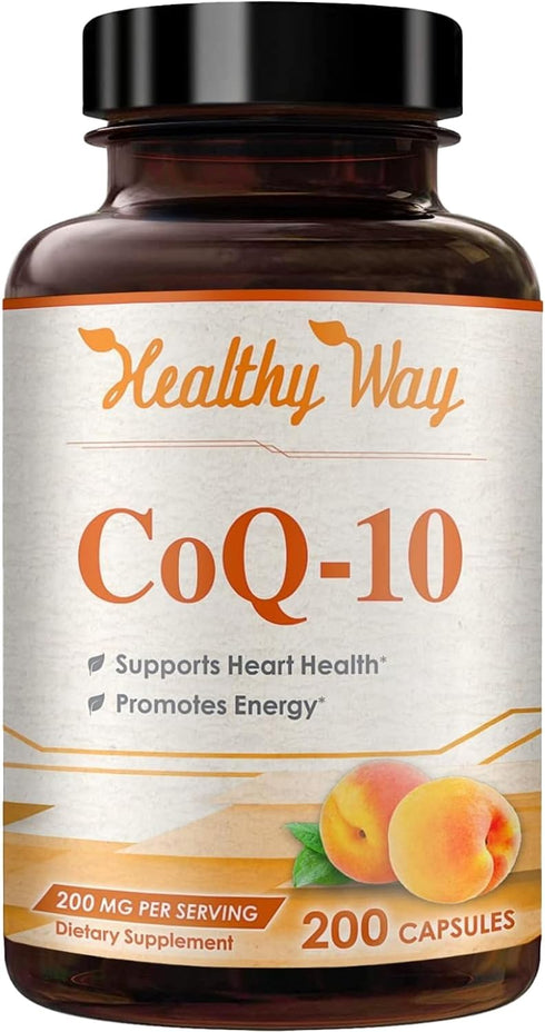 Coenzyme Q10 200mg CoQ10 Supplement -Once Daily CoQ10 200mg Powder Capsules for Heart Health, Antioxidant & Energy Support -Non-GMO, Quick Absorpt...
