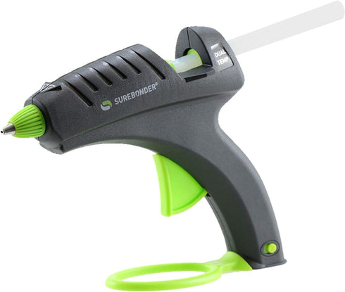 Surebonder DT-270FKIT Full Size Dual Temperature Glue Gun with 12-4-Inch Standard All Purpose Glue Sticks,Black,green...