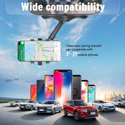 Lifesuny Phone Holder - Satismoon Rearview Mirror Phone Holder for Car, Satismoon Car Phone Holder, 360°Car Rearview Mirror Phone Holder, Soporte ...