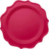 Tiger Chef 96-Pack Fuchsia and Purple Color Round Scalloped Rim Disposable Plastic Plate Set for 48 Guests Includes 48 10-Inch Dinner Plates, 48 8...