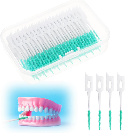 200 Pieces Portable Soft Silicone Toothpick Toothbrush Original 360° Bendable Soft Bristles Brush Suitable for Oral Care of Adults and Children Du...