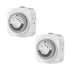 24 Hour Indoor Mechanical Timer with 2 Ground 3 Plug Socket Timer?30 min Daily on/Off Cycle for Lamps, Christmas Tree Lights, ETL Certified, White...