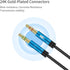 Headphone Splitter for Computer 3.5mm Female to 2 Dual 3.5mm Male Headphone Mic Audio Y Splitter Cable Smartphone Headset to PC Adapter(100CM, Bla...