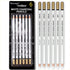 dainayw 6 Pcs White Charcoal Pencils Drawing Set, Professional Smooth Soft & Medium Sketching Pencil Art Supplies for Drawing, Highlighting, Sketc...