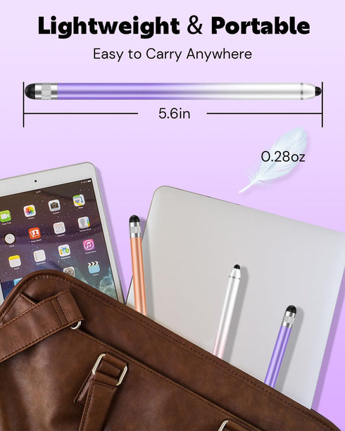 Stylus Pen for Touchscreen, Dual-end High Sensitivity Capacitive Stylus Pen for iPhone/iPad/Android/Samsung/Computer/Tablets, AmberVec Universal S...