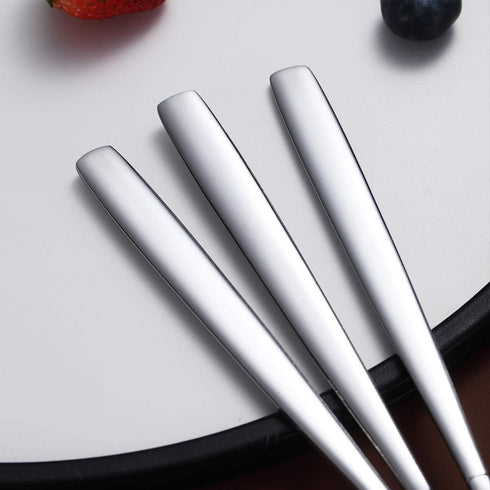 Berglander Dinner Forks of 6, Stainless Steel Modern Fork Set, Forks And Spoons Silverware, Spoons And Forks Set...