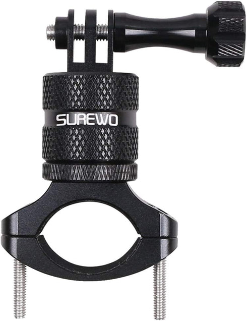 SUREWO Bike Mount for GoPro Hero 12/11/10/9/8/7/6/5 Black,GoPro Max,Camera Aluminum Bicycle Motorcycle Handlebar Mount Compatible with DJI Osmo Ac...