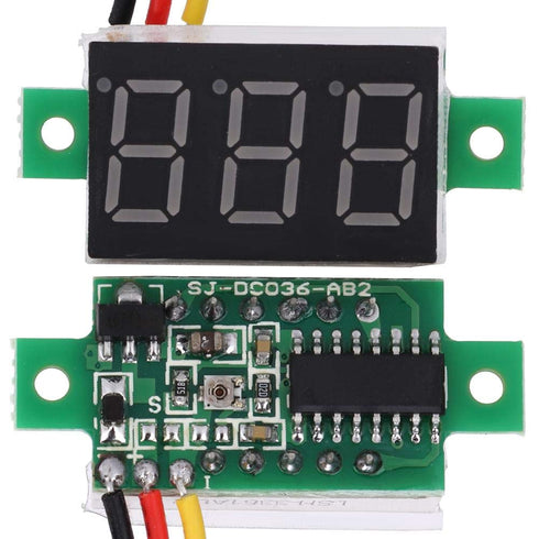 5pcs Mini Digital DC Voltmeter 0.36 Inch 3-Wire DC 0-100V LED Voltage Tester Meter 5 Colours,Voltmeter...