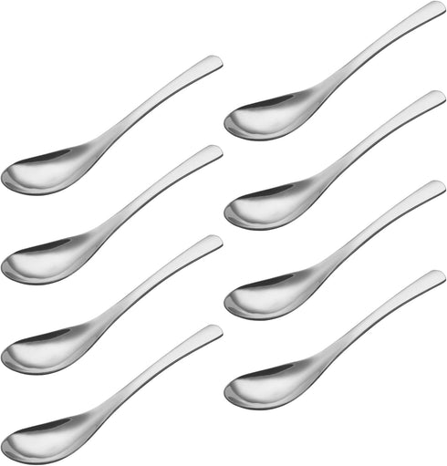 Soup Spoons High Grade 18/10 Stainless Steel 6.5" Soup Spoon,Table Spoons MAODUV Dinner Spoons Thick Heavy-weight Ladle Spoons,Dishwasher Safe (8 ...