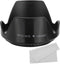 PATIKIL 72mm Camera Lens Hood, Flower Lens Hood Protector with Cloth for Anti-Reflection Blocks Excess Sunlight Enhance Camera Photography for Nik...