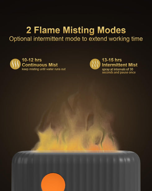 Essential Oil Diffuser with Flame Light, 3 Flame Light Intensity Modes and 2 Adjustable Cool Mist Setting Aromatherapy Diffuser Air Humidifier, 20...