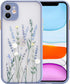 Ownest Compatible for iPhone 11 Case for Flower Clear Frosted PC Back Floral Girls Woman and Soft TPU Protective Silicone Slim Case for iPhone 11-...
