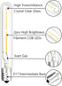 Bonlux LED T6.5 Exit Sign Clear Light Bulbs, 2W E17 Intermediate Base T6.5 LED Appliance Bulb (20W Incandescent Equivalent) for Refrigerator Freez...