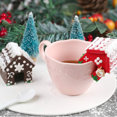 KALAIEN 3Pcs Stainless Steel Christmas Mini House Mold Gingerbread Cookie Cutter Set Cupcake Chocolate House (Small)...