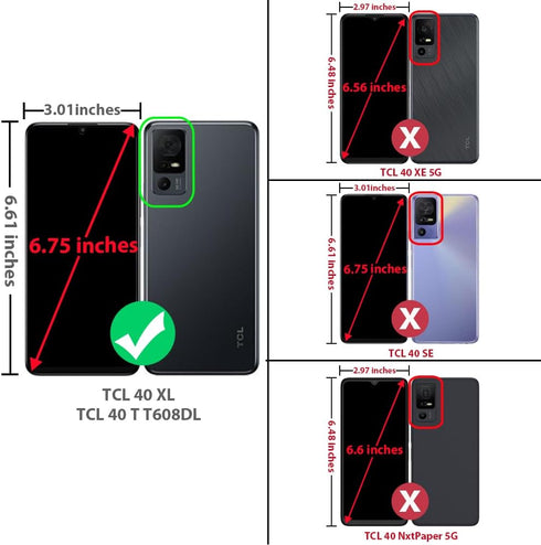 TJS Compatible for TCL 40 XL Case TCL 40 T T608DL Case, Lively Jitterbug Smart4 Case, with Tempered Glass Screen Protector Magnetic Support Hybrid...