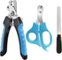Pet Nail Clippers and Trimmers Set Safety Guard to Avoid Over Cutting Razor Sharp Blades Grooming Tool for All Small Large Dog Cat (Blue/Black)...