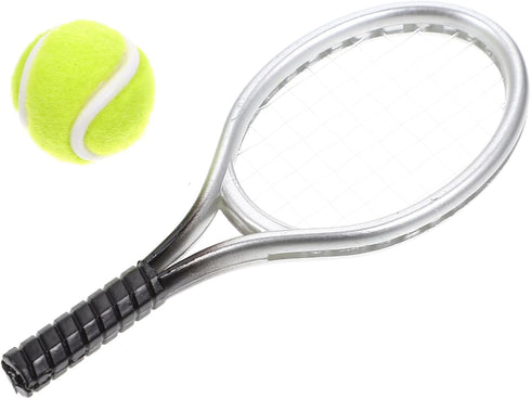 LIFKOME 1 Set Dollhouse Tennis Racket Miniature Tennis Racquet Kid Mini Tennis Toy Tool Toys Miniature Dollhouse Items Kidcraft Playset Mini House...