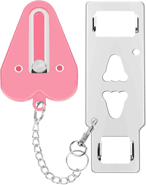 Portable Door Lock,Heavy Duty Hotel Travel Door Lock for Additional Safety and Privacy for Hotel,Apartment, Home, Bedroom, School and Prevent Unau...