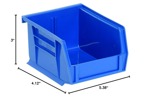 QUANTUM STORAGE SYSTEMS K-QUS210BL-8 8-Pack Ultra-Stack and Hang Bins, 5-3/8" x 4-1/8" x 3", Blue...