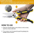 Stainless Steel Industrial Scissors, Utility Scissors Heavy Duty with Non-Slip Comfortable Handle & Safety Lock, Ultra Sharp Stainless Steel Sciss...