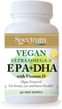 Spectrum Essentials Soft Gels, Vegan Ultra Omega-3 EPA and DHA with Vitamin D, 60 Count...