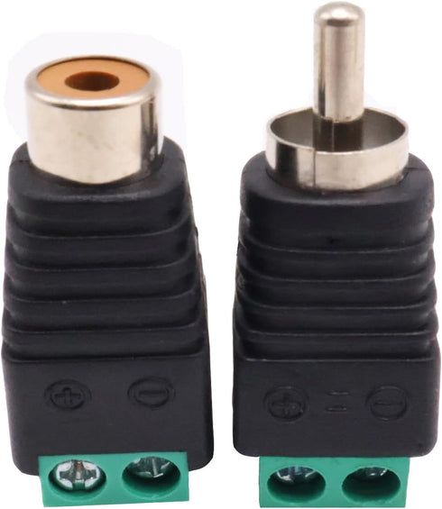 11Pair RCA Plugs Cable Audio Adapter Screws Phono RCA Male Female Plug to AV Screw Terminal Audio Video Connector Adapter Wire RCA Adapte for Spea...