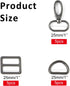 15Pcs Metal Swivel Snaps Hooks with D Rings and Tri-Glides Slide Buckles for Key Lanyard Purse Bag Straps Dog Collars DIY Sewing Hardware Craft (1...