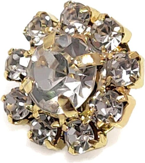 Shiny Golden Rhinestone Sewing Shank Buttons 20 Pcs - 12.5mm, 1/2"...