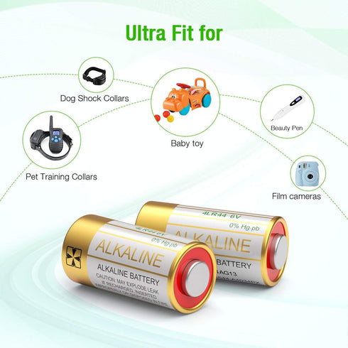 EBL 6 Volt Battery 4LR44 Dog Collar Batteries (10 Pack) 6V Alkaline Batteries 476A / PX28A / A544 / K28A / L1325...