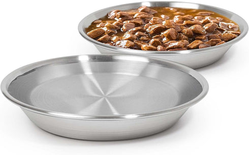 Whisker Fatigue Cat Bowl, SUS304 Stainless Steel Cat Bowls for Food and Water for Medium Pets -Set of 2...