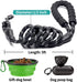 COOYOO 2 Pack Dog Leash 4 FT Heavy Duty - Comfortable Padded Handle - Reflective Dog Leash for Medium Large Dogs with Collapsible Pet Bowl...