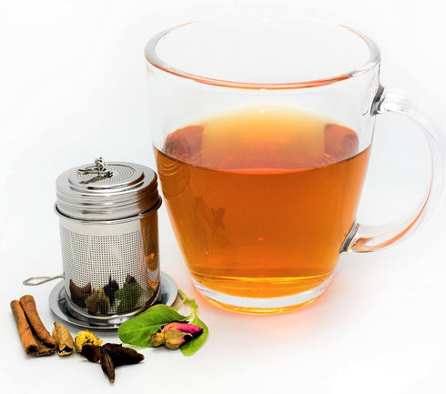 URBAN ESCAPE Tea Steeper For-Loose Tea Leaf (2 PACK-LARGE for Teapot/Kettle & SMALL for Mug/Cup 20oz) Tea Infuser Tea Diffuser Extra Fine Mesh Sta...