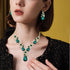 CSY Luxury Austrian Crystal Necklace Earrings Rhinestone Bridal Wedding Party Costume Jewelry Sets for Brides Bridesmaids Women...