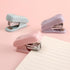 Purple Mini Stapler Set with 400 Standard Staples Cute Stapler Includes Built-in Staple Remover Morandi Color Stapler Set for Learning Home Office...