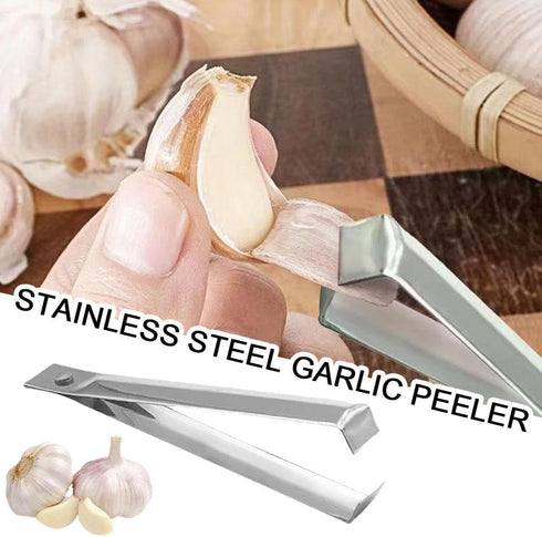 Fish Bone Tweezers Set, Stainless Steel Tweezer Peeling Clip, Garlic Tweezer Peeler Skin Remover Tool Precision Grip for Cooking Food Design Styli...