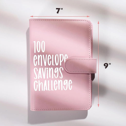 100 Envelopes Money Saving Challenge Budget Binder, Savings Challenges Binder, Budget Binder with Cash Envelopes for Budget Planner & Saving Money...