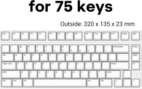 Hyekit Premium Acrylic Keyboard Clear Cover Protector Mechanical Keyboard Dust Cove Anti-Cat for 75% Mechanical Keyboard Nj80/GMMK Pro/Keychron Q1...