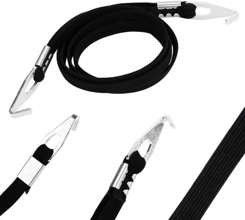 Bike Luggage Strap, Adjustable Elastic Bike Luggage Belts with Aluminum Alloy Hooks for Outdoor Hanging Tools (Black)...