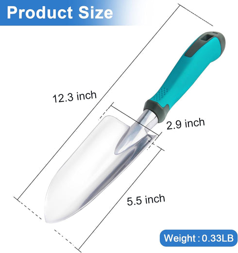 Garden Hand Trowel Garden Shovel, Small Gardening Hand Tools Shovels for Digging, Heavy Duty Hand Shovel with Ergonomic Handle, Rust Resistant Gar...