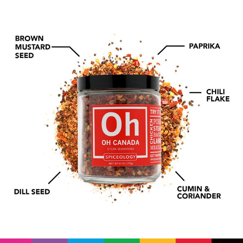 Spiceology - Oh Canada Steak Seasoning - All-Purpose BBQ Rubs, Spice Blends and Seasonings - Use on: Steak, Chicken, Pork, Steak, Bacon, Lamb, Bur...