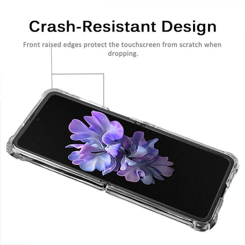 Clear Case for Galaxy Z Flip,Z Flip 5G Case,Ultra Thin Crystal Soft TPU Rubber Scratch Resistant Anti-Slip Phone Case for Samsung Galaxy Z Flip/Z ...