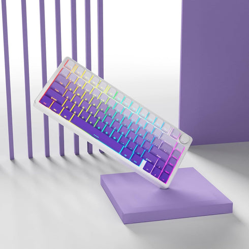 Side Printed Keycap Set - Gradient 136 Key, Double Shot Shine Through Custom Keycaps, Custom Keyboard Keycaps Set, OEM Cherry MX Mechanical Keyboa...