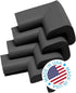 KidKusion 4-Piece Safety Corner Cushion, Black, Child Proofing Corner Guard, Made in USA, Child Safety, Home Furniture Safety Bumper, Baby Proof T...