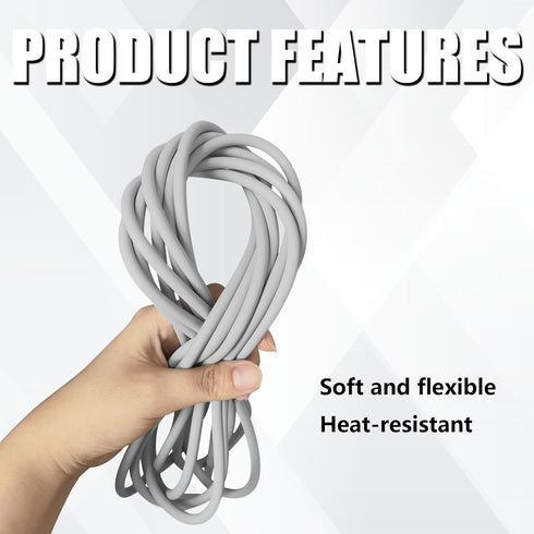 Backer Rod 1/4 Inch, EPDM Rubber Foam Caulk Saver 50' Grey Weather Strip Seal for Concrete Joints, Wall Cracks, Driveway and Joint Fillers....