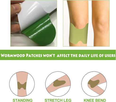 Wellknee Knee Patches, 30 Pcs Natural Warming Herbal Patches Wormwood Extract Sticker for Human...