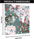 Farmhouse Spring Floral Double Switch Plate Covers Cherry Blossoms And Plum Red Floral Flowers in Green Toggle Light Switch Cover Size 2-Gang for ...